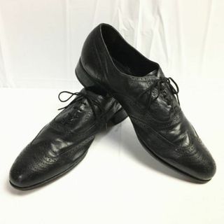 80s-90s/FLORSHEIMフローシャイム　83年製? Vintage/ビンテージ【10.5D　28.0〈黒/BLACK/ブラック】フルブローグ　ウイングチップ　ビジネスシューズ　管NO.ZE-87 #BUZZBERG(ドレス/ビジネス)