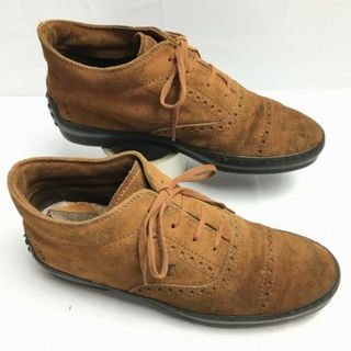 トッズ(TOD'S)の試着交換OK！TOD'S　トッズ【サイズ39　24.5　茶】スエードチャッカブーツ　セミブローグ　ビジネスシューズ　管NO.ZC-174 #BUZZBERG(ブーツ)