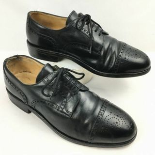 バリー(Bally)の試着交換OK！BALLY/バリー　サイズ7E　25.0-25.5程度　フランス製　キャップトゥ　ビジネスシューズ〈黒/BLACK/ブラック〉　オールレザー　管NO.ZH-77 #BUZZBERG(ドレス/ビジネス)