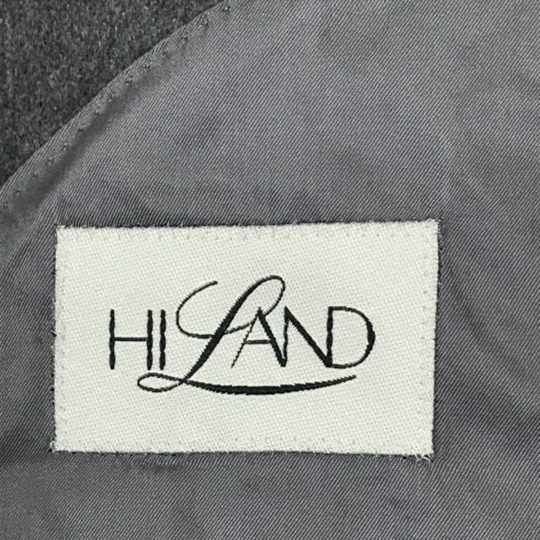 HILAND/ハイランド★カシミヤ100％/最高級ステンカラーコート【メンズM程度/グレー】比翼仕立て/センターベント/深喜毛織◆XBA992L #BUZZBERG メンズのジャケット/アウター(ステンカラーコート)の商品写真