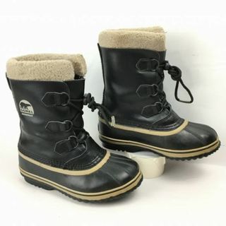 ソレル(SOREL)のSOREL/ソレル　size23.0　高級本革スノーブーツ　ライナー付き〈黒/BLACK/ブラック〉　Boots/Shoes〕菅No.WT30 #BUZZBERG(ブーツ)