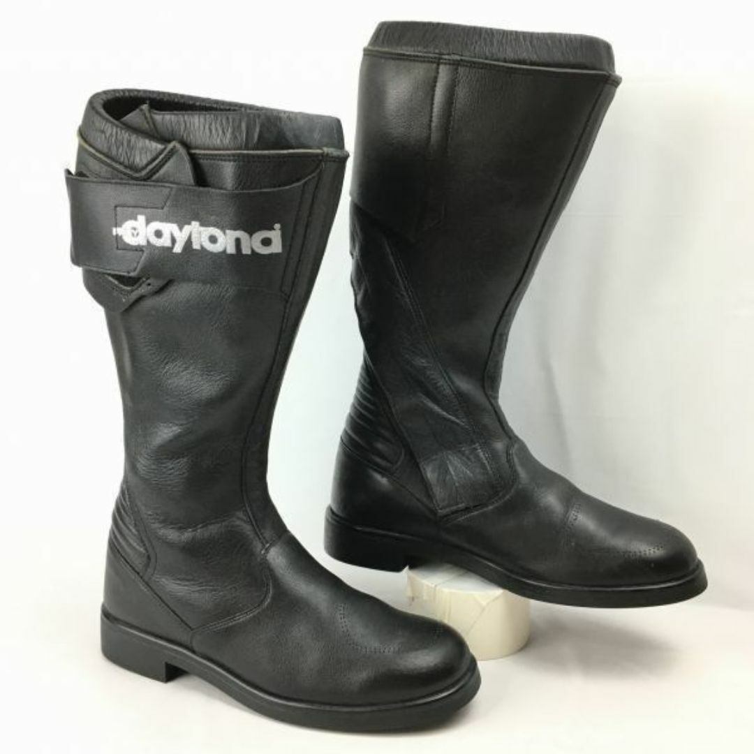 FREY Daytona/デイトナ　ドイツ製ビンテージ/Vintage 本革/バイクブーツ　ライディング　size38　24.0前後〈黒/BLACK/ブラック〉バックジップ　管No.WL13 #BUZZBERG レディースの靴/シューズ(ブーツ)の商品写真