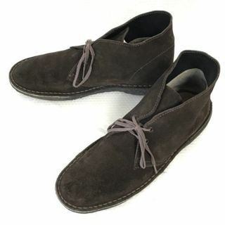 Clarks★スエード/本革/クレープソール/デザートブーツ【GB7.5/26.0/茶/BROWN】チャッカブーツ/Shoes◆WB70-4 #BUZZBERG(ブーツ)