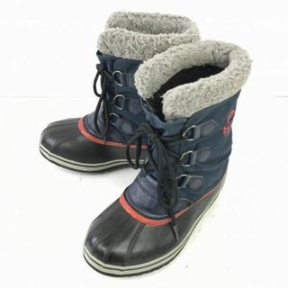 ソレル(SOREL)のカナダ老舗★ソレル★本革/スノーブーツ/インナーブーツ【22.5/紺】雪作業/防水◆WB45-9 #BUZZBERG(ブーツ)