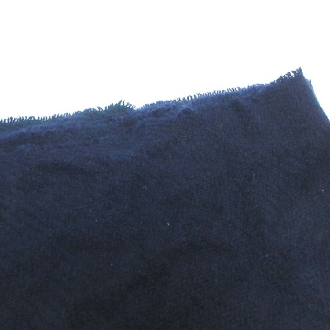 ポールスミスコレクション スヌード マフラー カシミヤ フリンジ 紺 レディースのファッション小物(マフラー/ショール)の商品写真