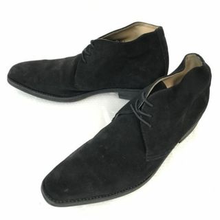 Finsbury/フィンズベリー★イングランド製/ダイナイトソール/スエード本革/チャッカブーツ【7/25.5-26.0/黒/BLACK】dress shoes◆pWB93-10 #BUZZBERG(ブーツ)