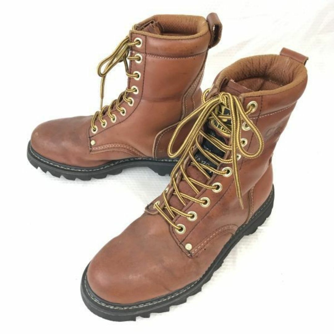 ホーキンス/G.T.hawkins★本革/10ホール/レザーワークブーツ【7/40/25.0/茶/BROWN】Shoes◆pWB96-9 #BUZZBERG メンズの靴/シューズ(ブーツ)の商品写真