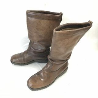 パラブーツ(Paraboot)のパラブーツ/Paraboot★ビンテージ/本革/ロングブーツ【6.5/25.0-25.5/茶/BROWN】靴/ジャック/80s-90s?/ビンテージ/Vintage/Shoes◆pWB86-2 #BUZZBERG(ブーツ)