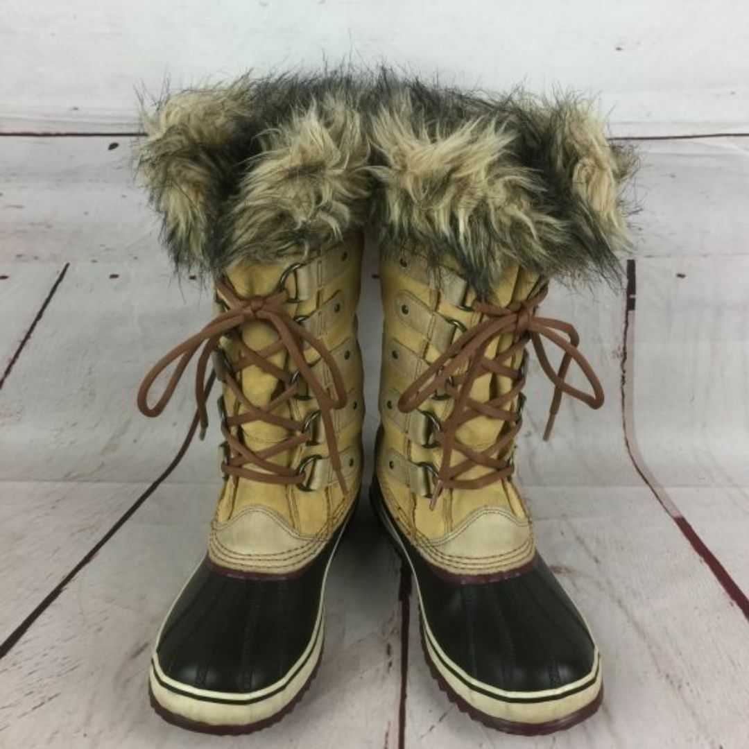 SOREL(ソレル)のカナダ名門★SOREL/ソレル★完全防水/レザースノーブーツ【24.5/茶】インナー付/履き口ボア◆KM03 #BUZZBERG メンズの靴/シューズ(ブーツ)の商品写真