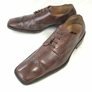 定価3万↑ドイツ製/ビンテージ/Vintage★LLOYD/ロイド★本革/スクエアトゥ【7/40.5/25.5/茶/brown】ビジネス/dress shoes◆E-42 #BUZZBERG(ドレス/ビジネス)