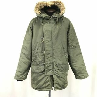 USA製★N-3B フライトジャケット/モッズコート【Mens size -40/カーキ/khaki】Coats/Jackets/Jumpers◆BH231 #BUZZBERG(モッズコート)