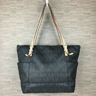 MICHAEL KORS/マイケルコース　肩掛け/ハンドバッグ〈黒/BLACK/ブラック〉　総柄ロゴ　管NO.B21-18 #BUZZBERG(ハンドバッグ)