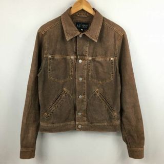 アルマーニジーンズ(ARMANI JEANS)のARMANI JEANS　アルマーニジーンズ　サイズ44　コーデュロイブルゾン　カバーオール　ジャケット 　ブラウン　管NO.A7-2 #BUZZBERG(ブルゾン)