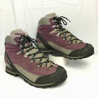 SCARPA　スカルパ　登山　トレッキングシューズ　グレー×ワイン　サイズ 38　US6　管NO.A27 #BUZZBERG(ドレス/ビジネス)