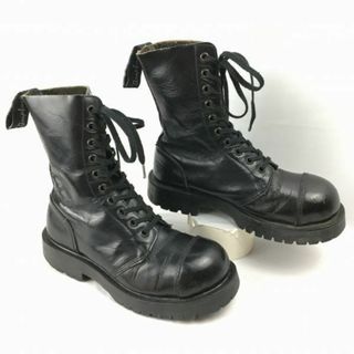 gripfast/グリップファースト　Vintage/ビンテージ/イングランド製　スチールトゥ　ミドルブーツ　サイズ21.0-22.0程度〈黒/BLACK/ブラック〉　管No.A123 #BUZZBERG(ブーツ)