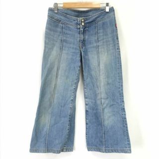 日本製★リーバイス/Levi's★クロップド丈/センターシーム/フレアデニムパンツ【W29/股下58cm/水色系/light blue】Pants/Trouser◆cBH667-i #BUZZBERG(デニム/ジーンズ)