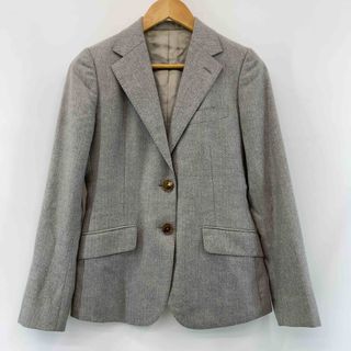 エッフェビームス(EFFE BEAMS)のEFFE BEAMS エッフェビームス レディース テーラードジャケット ウール/カシミヤ/シルク混 ライトグレー(テーラードジャケット)