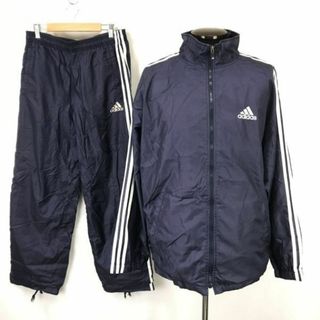 アディダス/adidas★セットアップ/ジャージ【上下L/紺/navy blue/ナイロン100%】ウインドブレーカー/シャカシャカ/Jackets/Set up◆mBH651 #BUZZBERG(その他)