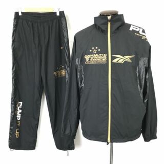 リーボック/Reebok★アディダスジャパン製/セットアップ/シャカシャカジャージ【上下L/黒】ウインドブレーカー/Jackets/Set up◆mBH651 #BUZZBERG(その他)