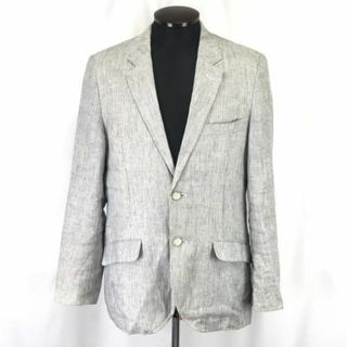 エディーバウアー/Eddie Bauer★リネン/麻100％/春夏テーラードジャケット【メンズXS/ライトグレー】背抜き裏地/Jacket/Jumper◆mBH611 #BUZZBERG(テーラードジャケット)