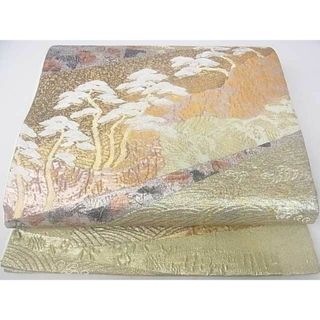 平和屋2◎六通太鼓柄袋帯　枝松文　金彩　逸品　DAAA4814ar(帯)