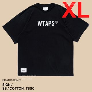 ダブルタップス(W)taps)のWTAPS SIGN SS COTTON TSSC ブラック XL(Tシャツ/カットソー(半袖/袖なし))