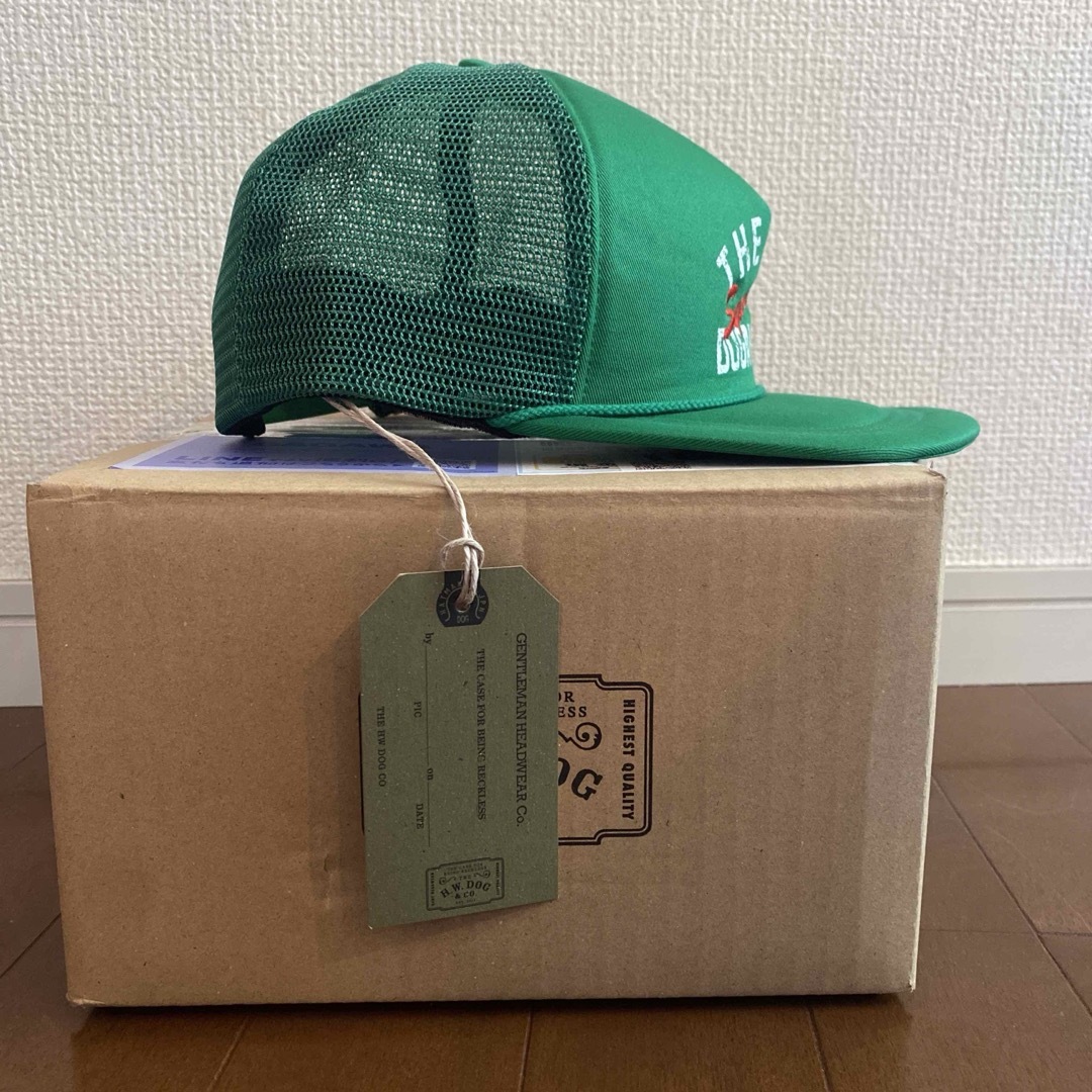 THE H.W. DOG & CO.(ザエイチダブリュドックアンドコー)のTHE H.W.DOG&CO.COTTON MESH CAP GREEN メンズの帽子(キャップ)の商品写真