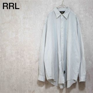 RRL - RRL 90's Blue Stripe Shirt/XL