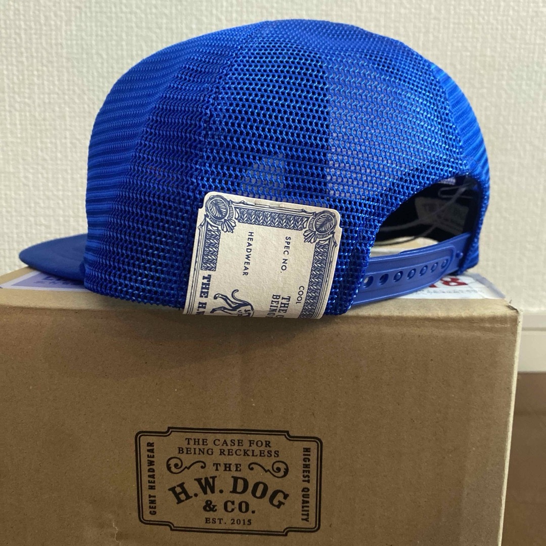 THE H.W. DOG & CO.(ザエイチダブリュドックアンドコー)のTHE H.W.DOG&CO.COTTON MESH CAP BLUE メンズの帽子(キャップ)の商品写真