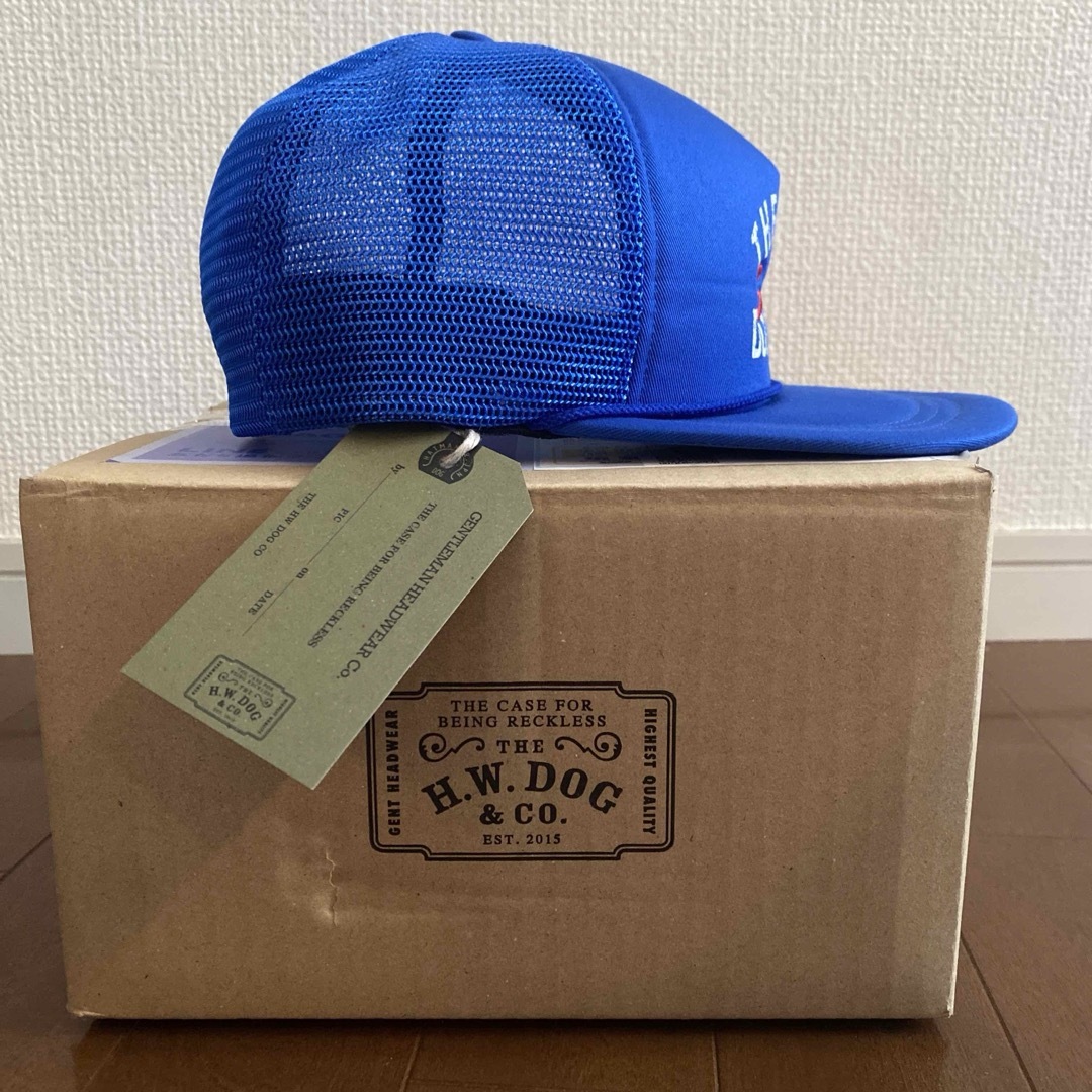 THE H.W. DOG & CO.(ザエイチダブリュドックアンドコー)のTHE H.W.DOG&CO.COTTON MESH CAP BLUE メンズの帽子(キャップ)の商品写真