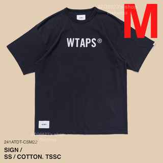 ダブルタップス(W)taps)のWTAPS SIGN SS COTTON TSSC ネイビー M(Tシャツ/カットソー(半袖/袖なし))