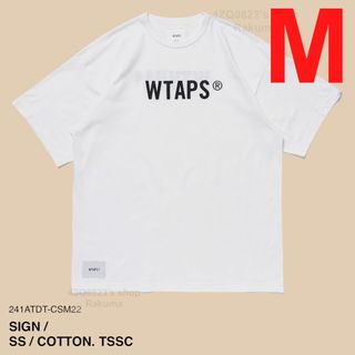 ダブルタップス(W)taps)のWTAPS SIGN SS COTTON TSSC ホワイト M(Tシャツ/カットソー(半袖/袖なし))