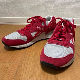 リーボック(Reebok)の美品　リーボック　GL6000 アスレチック　スニーカー　メンズ　赤　グレー(スニーカー)