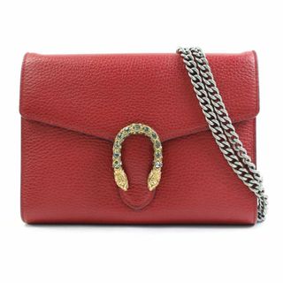 グッチ(Gucci)のグッチ GUCCI ウォレットチェーン デュオ二ソス レザー ダークレッド レディース 401231 送料無料【中古】 e58606a(ウォレットチェーン)