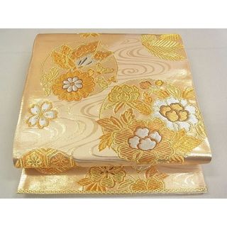 平和屋2◎六通柄袋帯　流水花蝶文　金銀糸　逸品　DAAB1295jm(帯)