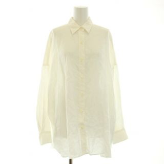 ドゥーズィエムクラス(DEUXIEME CLASSE)のドゥーズィエムクラス WIDE LINEN シャツ ブラウス 長袖 F 白(シャツ/ブラウス(長袖/七分))