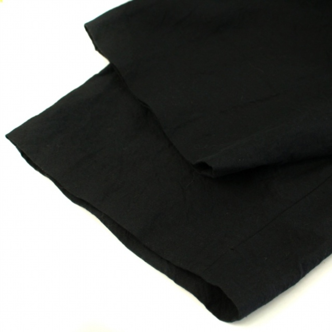 ユーモレスク ワイドパンツ タック 麻 リネン 36 S 黒 ブラック レディースのパンツ(その他)の商品写真