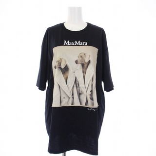 Max Mara - マックスマーラ MAX MARA Tシャツ カットソー 半袖 犬 プリント 黒