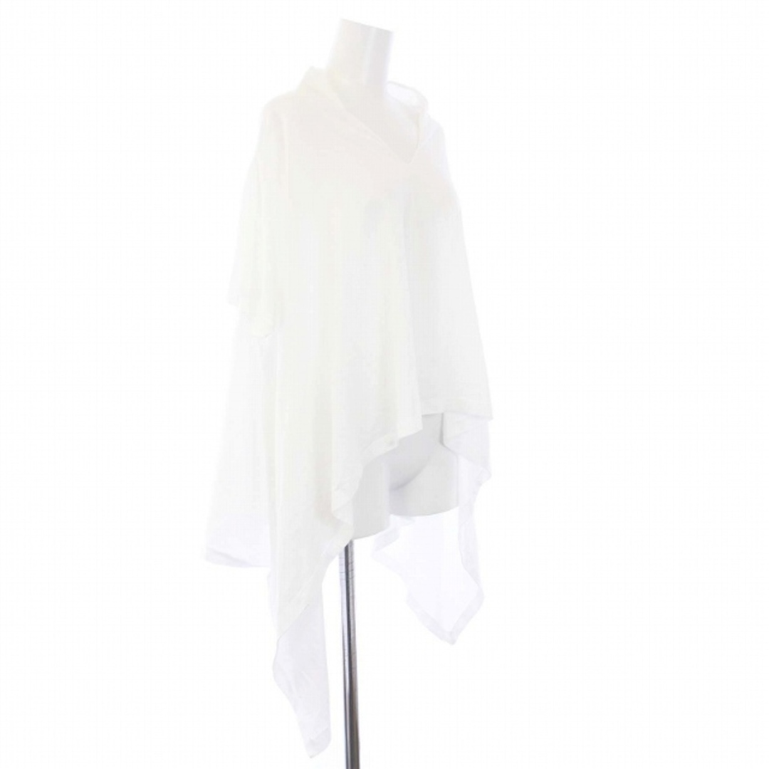 MM6(エムエムシックス)のMM6 23SS Aライン ショートスリーブ アシンメトリーTシャツ 白 レディースのトップス(Tシャツ(半袖/袖なし))の商品写真