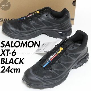 サロモン(SALOMON)の24cm 新品 SALOMON XT-6 スニーカー サロモン ブラック 黒(スニーカー)