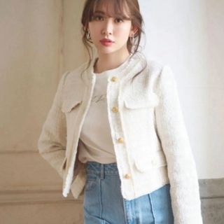 ハーリップトゥ(Her lip to)のHerlipto: Spring Tweed Jacket [M size](テーラードジャケット)