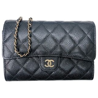 シャネル(CHANEL)の　シャネル CHANEL マトラッセチェーンウォレット A84512　25番 キャビアスキン レディース ウォレットチェーン(その他)