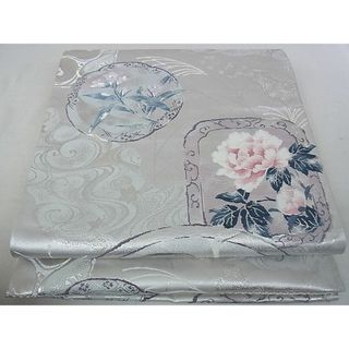 平和屋2◎六通柄袋帯　陶彩文様　錦プラチナ箔　逸品　DAAB0637ud(帯)