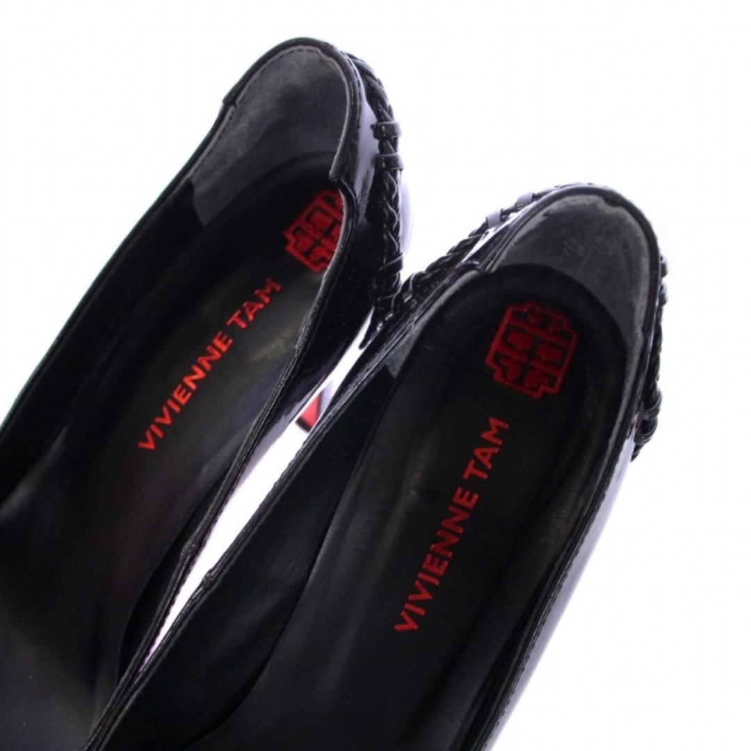 VIVIENNE TAM(ヴィヴィアンタム)のヴィヴィアンタム パンプス ハイヒール エナメル 23cm 黒 レディースの靴/シューズ(ハイヒール/パンプス)の商品写真