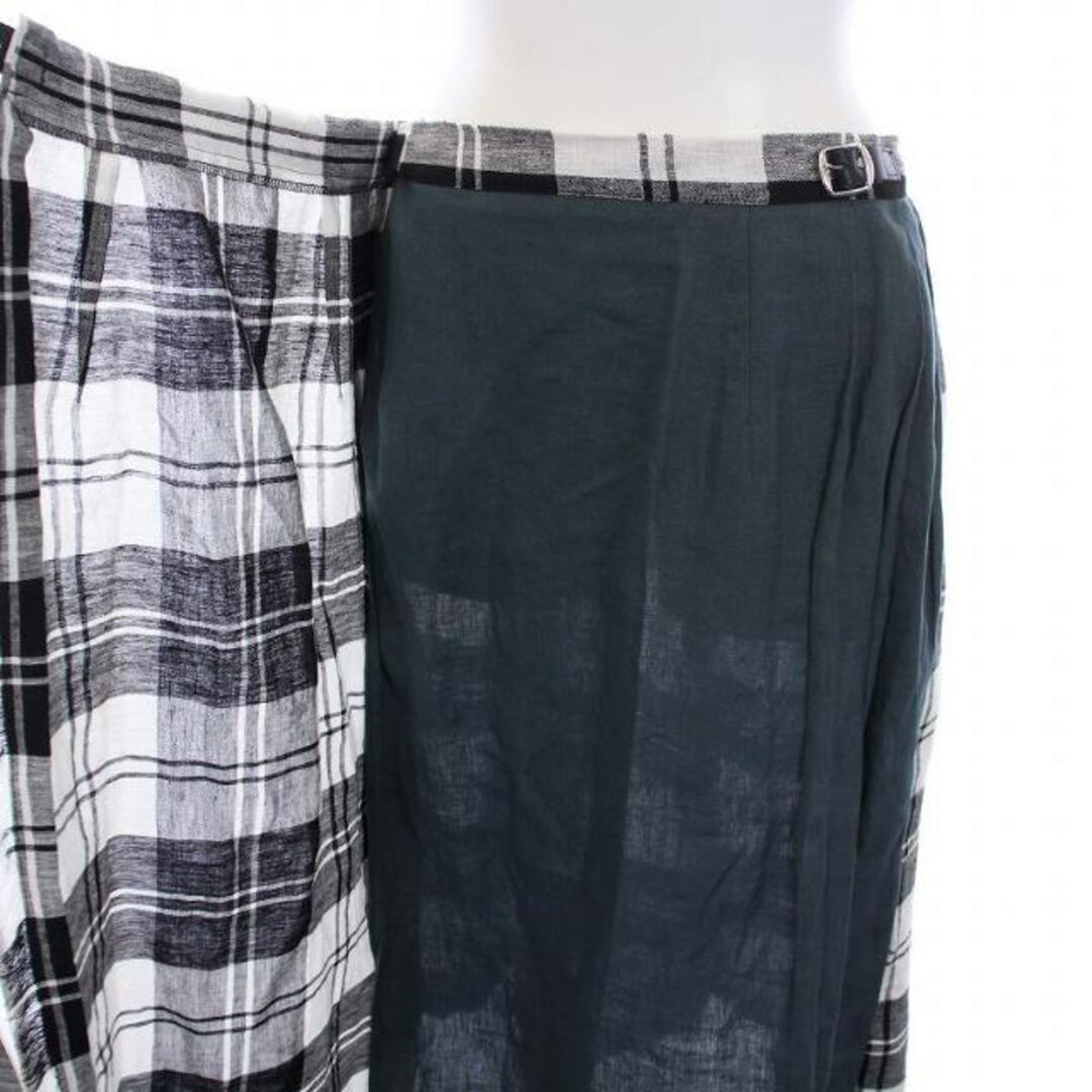 オニール オブ ダブリン ラップスカート プリーツ チェック柄 42 XL 緑 レディースのスカート(ロングスカート)の商品写真