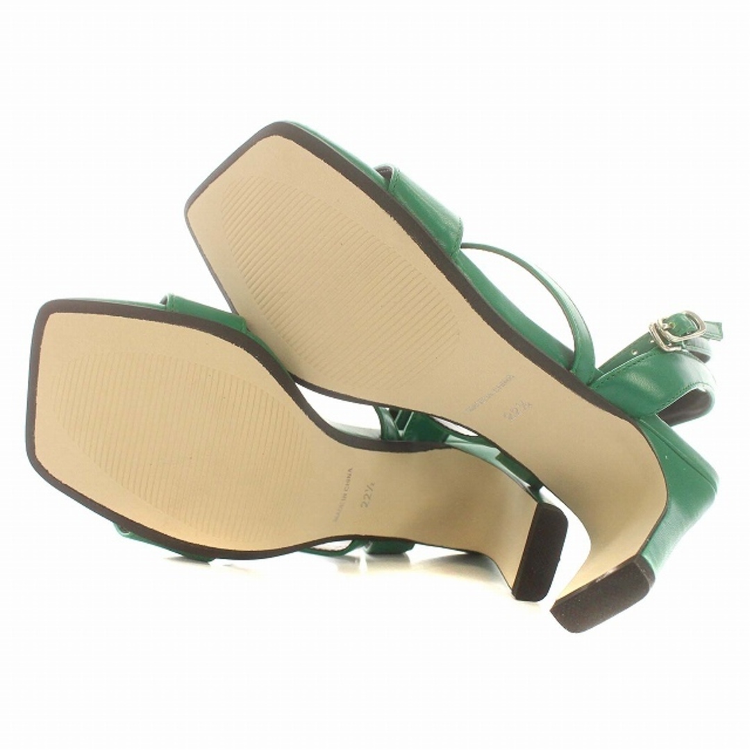 INDIVI(インディヴィ)の未使用 インディヴィ INDIVI サンダル ストラップ 22.5cm 緑 レディースの靴/シューズ(サンダル)の商品写真