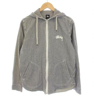 ステューシー(STUSSY)のSTUSSY パーカー ジャケット ジップアップ S 紺 白(パーカー)