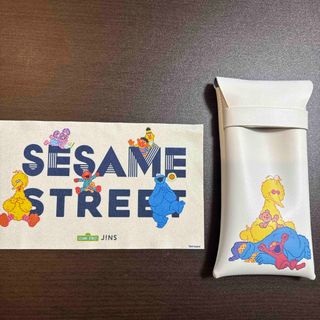 セサミストリート(SESAME STREET)の【JINS】セサミストリート　コラボ　メガネケース　ソフトケース　メガネ拭き付(その他)