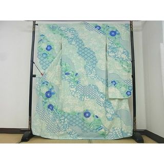 平和屋2■豪華振袖　駒刺繍　草花文　銀彩　逸品　DAAA1649du(振袖)