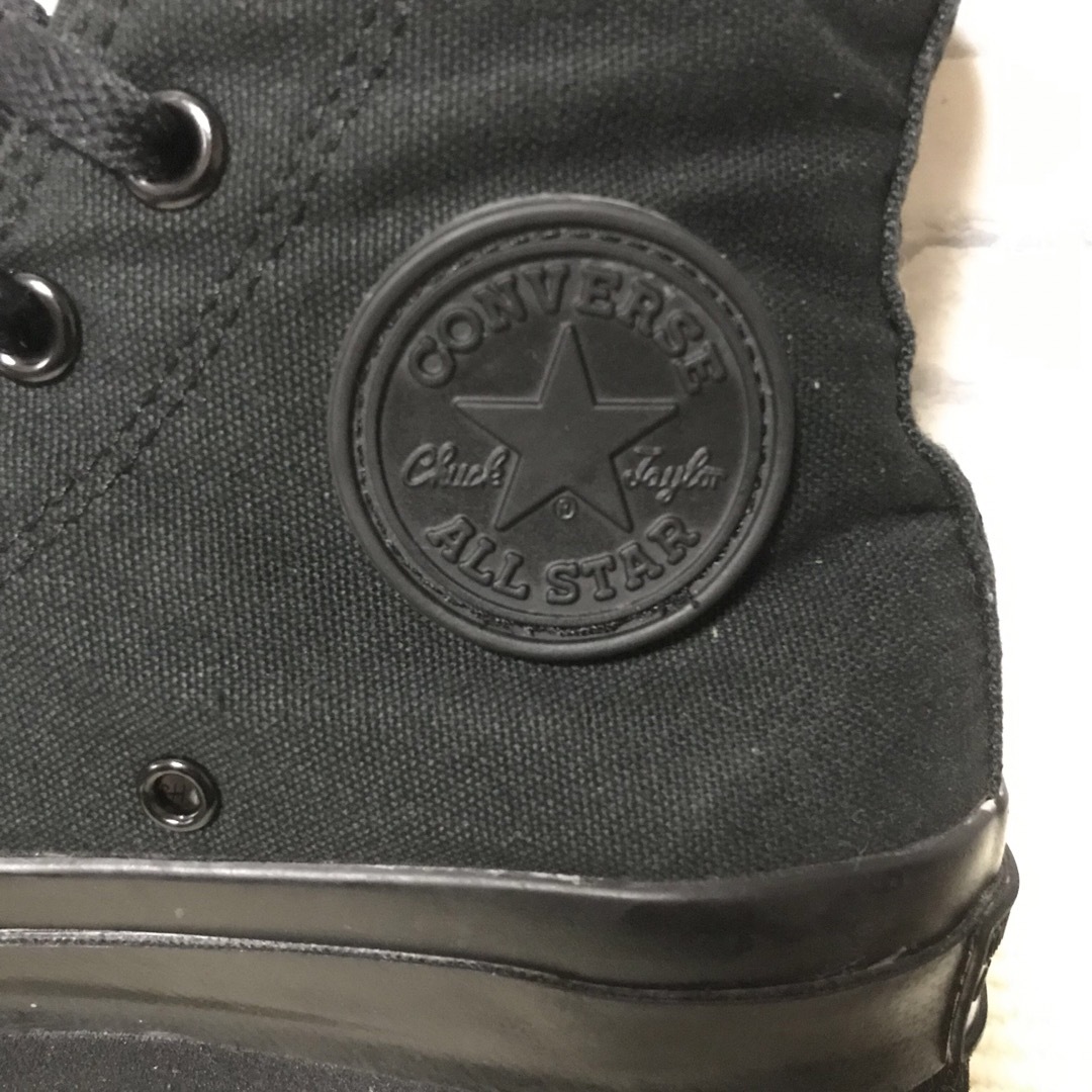 CONVERSE(コンバース)の【厚底】コンバース　オールスター　24cm　ブラックキャンバス　ハートヒョウ柄 レディースの靴/シューズ(スニーカー)の商品写真